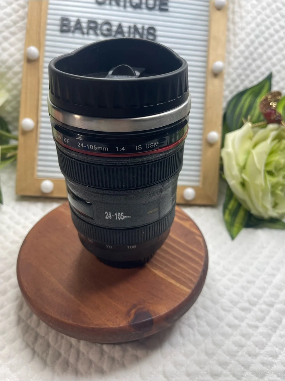 Black Camera Lens Coffee Mug - Black